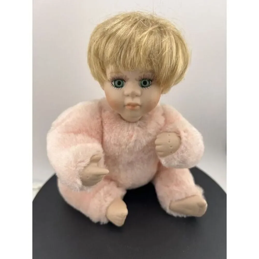McField‎ Int. Co. Porcelain Doll Joined Body Furry Bunny Suit No Hat Vintage